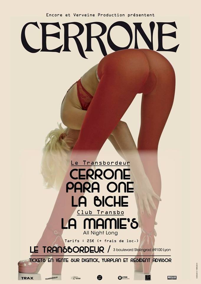 CERRONE Dj set Transbordeur - Lyon - Samedi 11 Février 2017