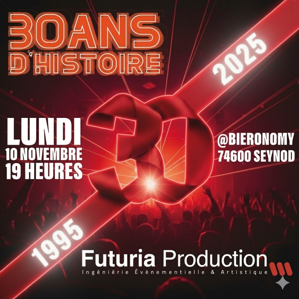 10 novembre 1995 → 10 novembre 2025 Futuria Production à 30 Ans !