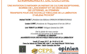 Soirée de lancemment "L’Eternel au Féminin" Lundi 27 Mars - Hôtel Bel Ami